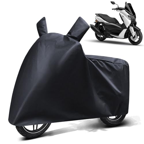 Image of FABTEC Waterproof Scooty Body Cover Compatible with Yamaha Nmax 155, A3 (Black)