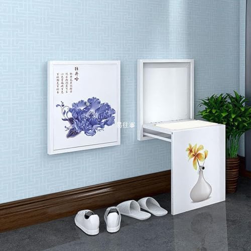 Tabouret à langer mural compact pour s'asseoir sans encombrer l'entrée