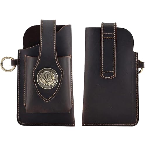 Borsa da cintura per cellulare da uomo da passeggio borsa da per da pelle per da uomo escursionismo passeggiate viaggi marrone Se référer