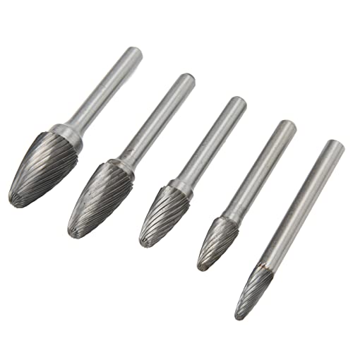 Juego de 5 fresas de carburo Aramox con vástago 6mm miniatura 7