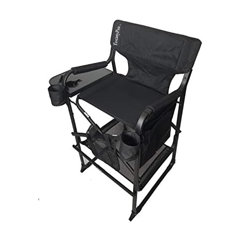Tuscany Pro Portable Big Daddy Heavy-Duty Makeup Artist Chair - Perfect for Makeup, Salon, Events with 29 Inch Seat Height - Carry Bag Included Cover