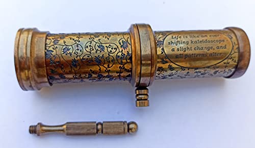 My Pet Elephant ARTGD-03 Antique Hand Carved Brass Twist Kaleidoscope thumb #4