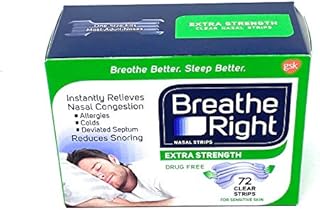 Breathe Right BR Clear Nasal Strips 72 Ct