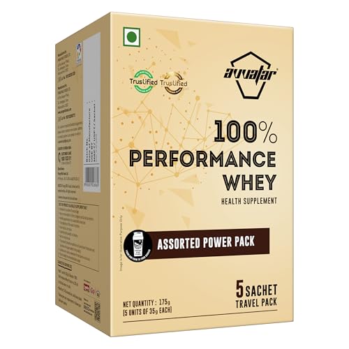 Image of avvatar PERFORMANCE WHEY PROTEIN | (5x35g) Travel Pack | Assorted Power Pack