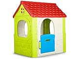 Casa Funny House con puerta abatible y colores luminosos 85x108x124 cm