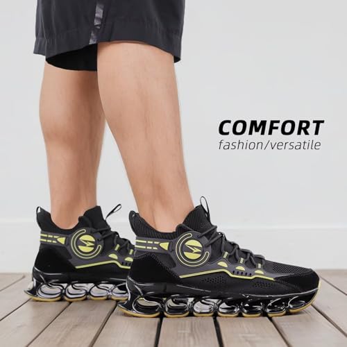 Image of Men's Running Shoes Fashion Sneakers Breathable Blade Non Slip Walking Shoes Gym Sport Trainer Athletic