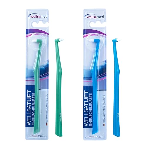 Wellsamed Sparset mit 2 Stück Wellsatuft Einbüschelbürste, ideal für Brücken, Zahnspangen und Implantate