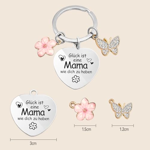 YISCOKO Geschenke für Mama,Muttertagsgeschenke Mama Geschenk Schlüsselanhänger Geburtstagsgeschenk für Mama,Beste Mama Geschenk,Geschenk Mama,Schlüsselanhänger Mama,Mutter Geschenk. 4