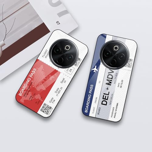 Image of COLORflow Back Cover Compatible with Vivo T4 5G / Y300 Pro 5G / iQOO Z10 5G | Boarding Pass Colors Customized | Shockproof TPU Bumper with Camera Protection Back Cover