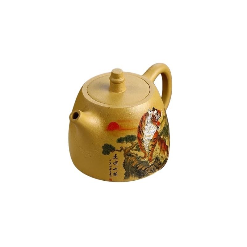 Teiere Bollitore Fatto a Mano di Grande capacità da 460 ml Tigre Ruggente Teiera Dipinta a Mano Kung Fu Zisha Teiera Teiera da tè Sfusa Teiera