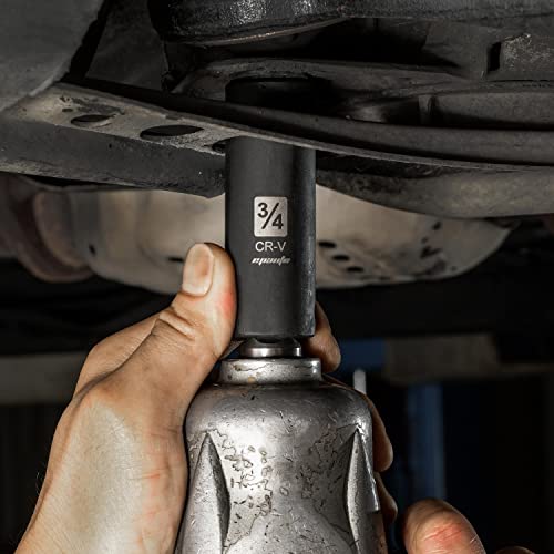 Epauto 1/2-Inch Drive Sae Deep Impact Socket Set, Cr-V, 6 Points, 11 Sockets #TOP1