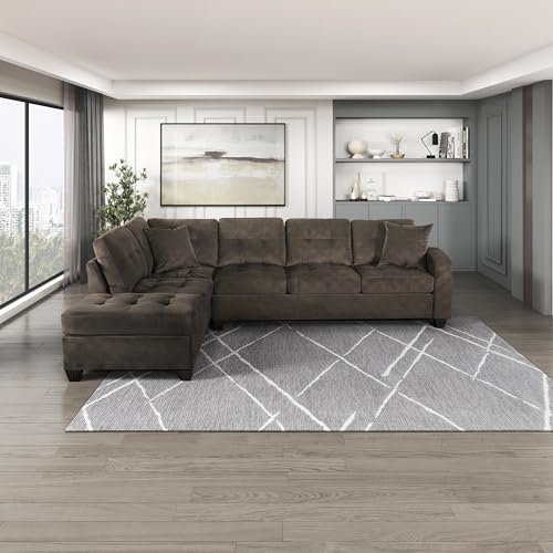 Homelegance Emilio 2-Piece Reversible Sectional Sofa - Chocolate