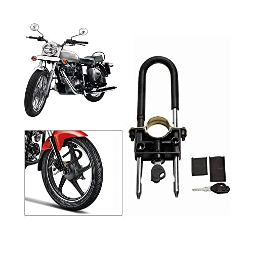 Image of A4S AUTOMOTIVE & ACCESSORIES Universal Standard Bike Wheel Lock With Ultra Strong Metal Roads For Splendor, Shine And All Bikes
