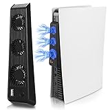 SIKEMAY PS5 Cooling Fan, PS5 Console Cooling Fan with USB Port, PS5 Cooler with Three 6000-Speed Fans, Self-Starting Cooling Fan for Playstation 5 Console Accessories