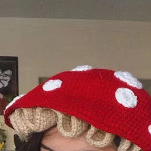 Bonnet champignon au crochet pour ado : style décontracté et chaud - 6