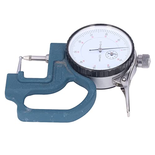 Calibrador de espesor con dial 0-10mm, herramienta de medición de rango 0 a 10mm, alta precisión - Aleación de aluminio miniatura 7
