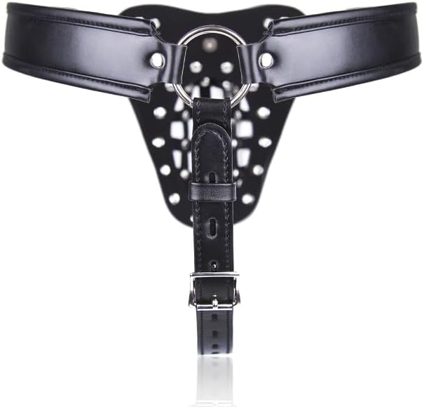 Men's Harness Chastity Belt PU Leather Chastity Devices Sexy Male Chastity Belt with Lock Cock BDSM Self Bondage Fetish Sex Toys Anti-Off Auxiliary Testicle Chastity Strap Cock Cage Underwear