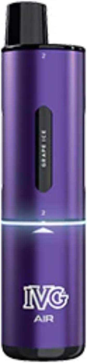 IVG Air, Purplle | 4 in 1 | Grape Ice, Fizzy Charry, Blue Razz Plum, Blue Rapbarry Charry, Rehargeable vape and Replaceable Pods, no Nicotine Free, Pack of 1.