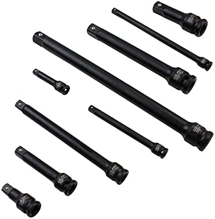 US PRO INDUSTRIAL 9pc Impact Extension Bar Set 1/4", 3/8", 1/2" Drive 3465