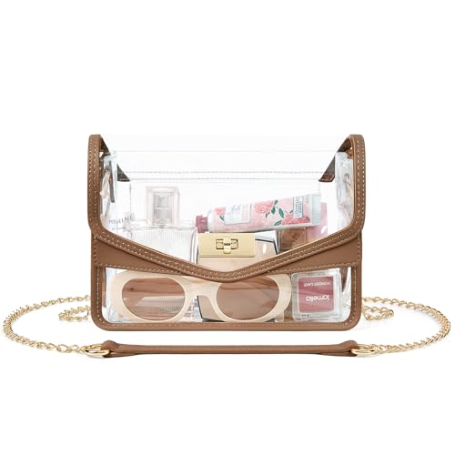 Image of Missnine Clear Bag for Stadium Events Clear Crossbody Purse Stadium Approved Women Transparent Shoulder Bag for Concerts