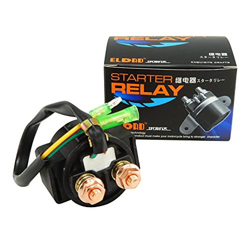 ELDAD スターターリレー 汎用 ギボシ端子 ホーク CB400SF CBR250 CBR400 CBR400F CBX400F 互換品