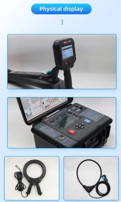 Underground Utility Locator Pipe Cable Locator Detection with 20m Depth Transmitter Receiver Built-in Receiver Coil Accuracy ± 5% to -10% for Cable Tracking Direction Depth Current IEC61010