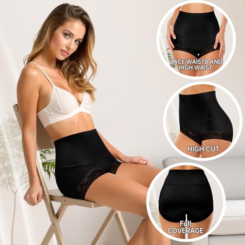 Women Slightly Tummy Control Underwear,High-Waist Underwear for womens Panties,Breathable and Full Coverage Brief4