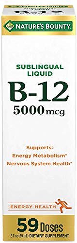 Nature's Bounty B-12 5000 mcg Sublingual Liquid Energy Health 2 oz (Pack of 2) - image 1
