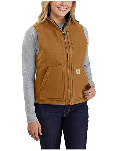 Image of Carhartt Women's Washed Duck Mock Neck Vest