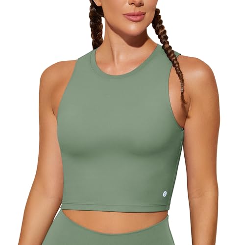 Natural Feelings Nudi Sports Bras for Women Removable Padded Yoga Tank Tops Sleeveless Fitness Workout Crop Tops