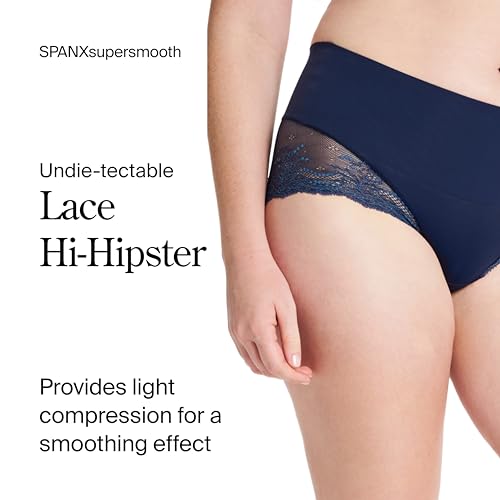 Image of SPANX SPANXsmooth Undie-tectable Lace Hi-Hipster - Comfortable Core Control - Lace Shapewear - No Visible Panty Lines