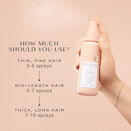 Image of Kristin Ess 12-in-1 Leave-In Conditioner & Heat Protectant Spray - Heat Protection 450F - Blow Dry,Flat Iron Dry Damaged Hair Protect,Repair,Anti-Frizz Detangler - Color Safe, 5 Fl Oz (Pack of 12)