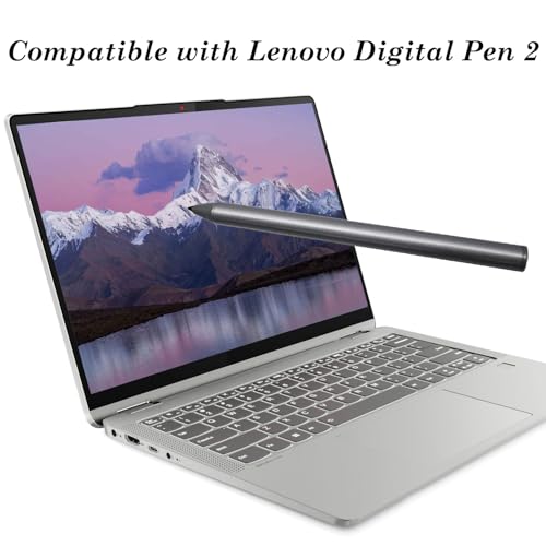 Image of Stylus Pen for Lenovo Digital Pen 2 Compatible with Lenovo IdeaPad Flex 5, Compatible with Stylus Pen for Yoga 6 /7 /9, ThinkBook 13x G2 IAP-21AT, AES 2.0 Protocol (Gray)