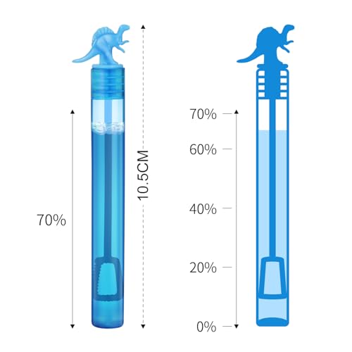 20 Stück Seifenblasen Dinosaurier Packung Bunte Bubbles für Kindergeburtstag Mitgebsel Standesamt Hochzeit Polterabend für Kinder