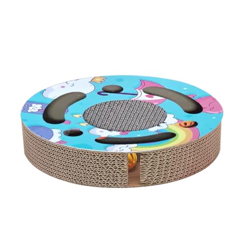 CORHAD 猫の爪とぎ 猫爪とぎパッド 丸型 スクラッチャー 猫のスクラッチおもちゃ 猫のスクラッチパッド 猫用爪とぎパッド 丸いスクラッチおもちゃ 子猫の足グラインドおもちゃ 段ボール