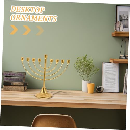 Chandelier Hanoukka 9 branches en fer forgé stable et durable