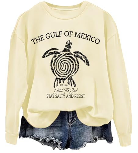 Gulf Of Mexico Sweat-shirt Gulf Of Mexico Until The End Stay Salty And Resist Sweatshirt, Khika., S