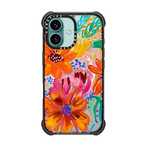 Coque iPhone 16 Magsafe CASETiFY EttaVee résistante antichoc fleurs - 4