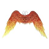 Halloween Carnival Adult Children Masquerade Cosplay Clothing Accessories, Phoenix Flame Angel Wings for School Family Dance Show Dress Up Accessories