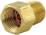 Allstar ALL50121 1/8' NPT Male to 1/4' Brass Straight Inverted Flare Female Brake Line Adapter...