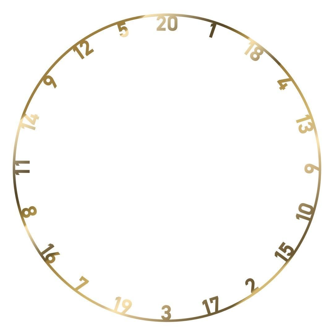 Bull's Metal Number Ring Set 3-teilig - Silber, Weiß und Gold - Verleiht jedem Dartboard eine Moderne Optik - Einfache Installation - Universelle Kompatibilität