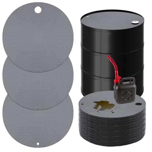 Image of Drum Top Absorbent Pads for 55 Gallon Barrel 15 Pcs, Water Absorbent Mat Oil Spill Mat for Oil-Based & Water Based Fluids Oil Absorbent Mat