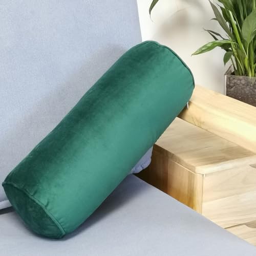 UWOBTN Cojín Cilíndrico Terciopelo, 15x40/80x20cm Suave Almohada Cervical Larga con Funda Extraíble,para Cuello/Lumbar/Rodillas Cojín de Tubo para Dormir, Silla, Coche, Sofá Cama(A6,15x40cm/6x15in)