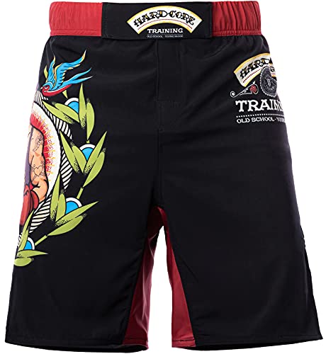 Training Fight Shorts Old Tattoo Men's Wrestling Boxing MMA Combat BJJ Grappling Fitness Muay Thai Kickboxing No Gi