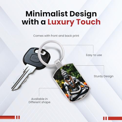 Image of Stylish Metal Keychains with Permanent Glossy Print - Inspirational Quotes & Spiritual Designs - Perfect Key chains for loved ones, Personal Use, Gifts & Return Gifts