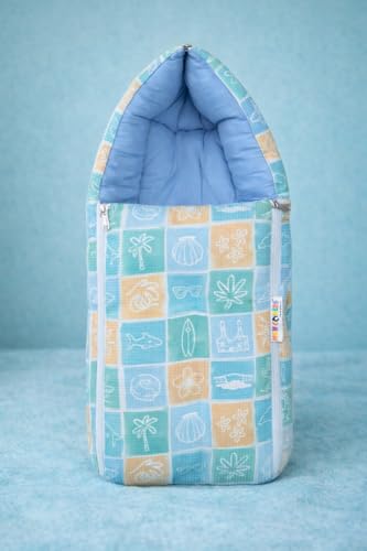 Image of NEW COMERS 3 in 1 Carry Nest Portable Cushion Bed with Waffle Texture Soft 100% Pure Muslin Padding Lightweight Travel Friendly Multi-Use Carry Wrap with Secure Support Design | Unisex Carry Bag Nest