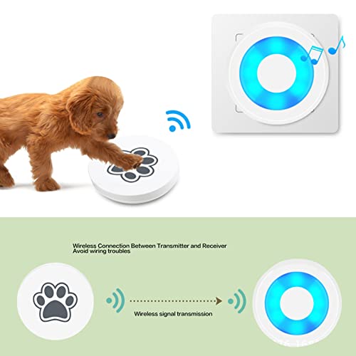 Campainha Sem Fio, Kit de Carrilhão de Porta à Prova D'água Com 58 Toques Plug in Mini WiFi Pager C