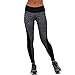 Athletic Leggings,Haoricu Women Sports Trousers Gym Workout Fitness Yoga Pants (S, Gray)