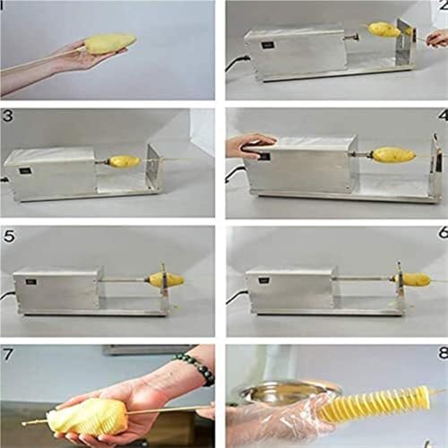 Cortadora eléctrica espiral para papas en tornado miniatura 4