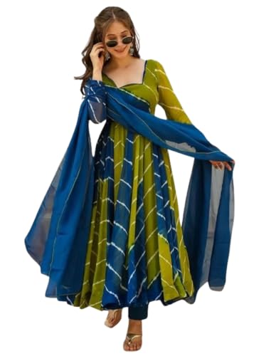 Image of ESTELA Womens 1 Anarkali Kurta 1 pant 1 Dupatta